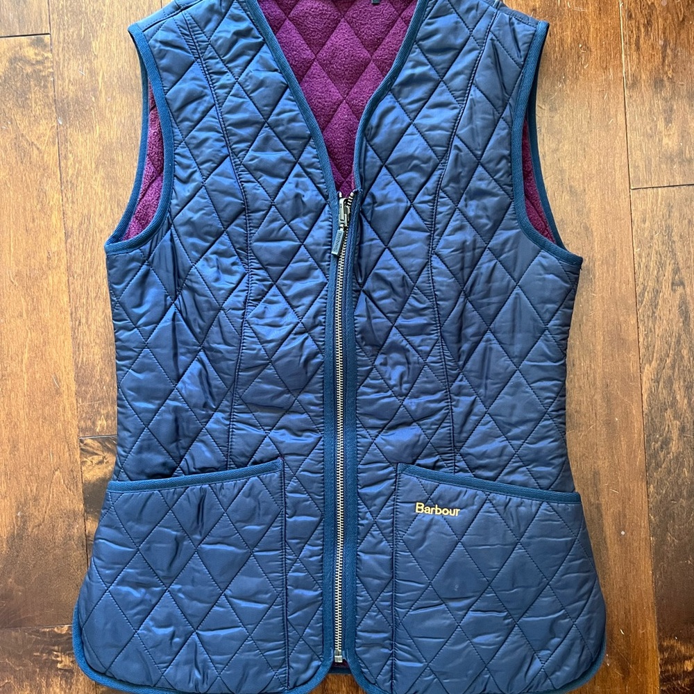 Barbour Navy Quilted Vest
